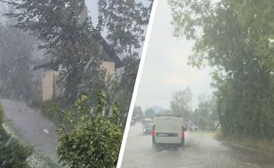 Gwałtowne burze z gradem w Małopolsce – rwące potoki na ulicach Zakopanego