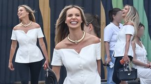 Ciężarna Izabela Janachowska fotografowana z torebką Hermès za 70 tys. zł