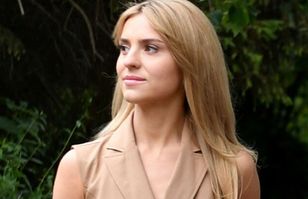 Kasia Tusk wears minimalist white slip dress in Instagram post