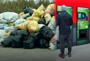 Odkryliśmy górę butelek systemu kaucyjnego. Przedsiębiorca: wożone jest powietrze