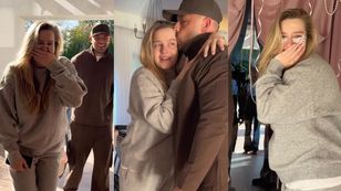 Karolina Pisarek zalała się łzami po powrocie do domu z porodówki. W holu czekał... ŁABĘDŹ W KORONIE (ZDJĘCIA)