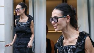 Demi Moore Spotted in Paris in Feathered Balenciaga Outfit