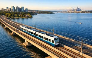 Szyny na wodzie? Unikatowe połączenie pływającego mostu z koleją w USA