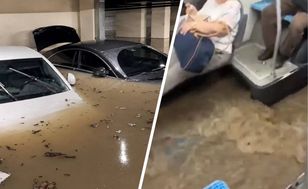 Moskwę zalał deszcz. Auta pod wodą, potoki w autobusach