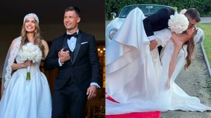 Julia Suryś WZIĘŁA ŚLUB! Tancerka zachwyciła w satynowej sukni i koronkowym welonie (FOTO)