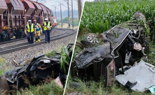 Samochód zderzył się z pociągiem w Suchorzewie – kierowca przeżył bez poważnych obrażeń