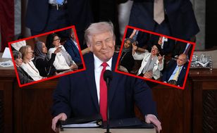 Trwało orędzie Trumpa. Nagle padły krzyki. "Zabiłeś Amerykanów!"