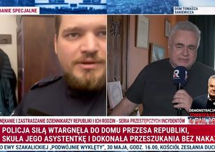 Policja opublikuje nagranie z mieszkania Sakiewicza? "Byłem w t-shircie i bokserkach"