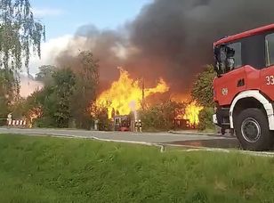 Pożar pod Wrocławiem. Dym widać z kilku kilometrów