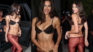 Irina Shayk imprezuje po pokazie Victoria's Secret w SAMYM STANIKU i prześwitujących spodniach (ZDJĘCIA)