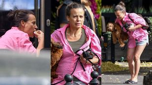 Anna Mucha na obiedzie bez makijażu z psem i samochodem za 200 tys. zł