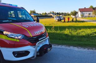 5-latek na rowerze wjechał pod ciężarówkę w Młotkowicach — LPR zabrał dziecko do Kielc