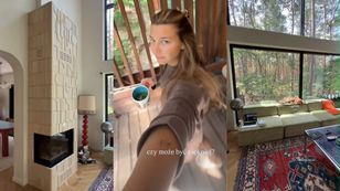 Julia Wieniawa shows off her forest cabin interiors on Instagram