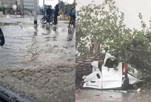 Burza szalała we Wrocławiu. Powalone drzewa, zalane ulice