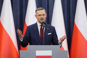 Krzyki na konferencji Boguckiego. Dziennikarka TVN24 nie odpuszczała