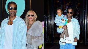 Odziana w Gucci Rihanna u boku Asapa Rockiego pędzi na 2. URODZINY syna. Fajna z nich rodzinka? (ZDJĘCIA)
