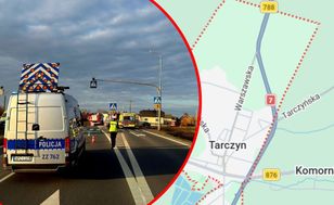 Poważny wypadek w Tarczynie. Na miejscu śmigłowiec LPR