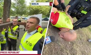 Awantura w Berlinie. Bąkiewicz i jego ludzie zakuci w kajdanki