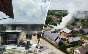 Wielki pożar w zakładzie regeneracji opon. W akcji blisko 100 strażaków