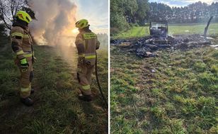 Pożar kampera w Połajewicach. Znaleziono ciało kobiety