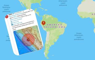 Ziemia zadrżała w Peru. Silne trzęsienie u wybrzeży kraju