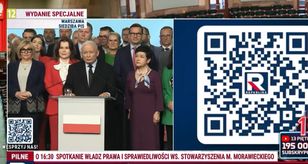 "Sprytna" wrzutka Republiki. Kod do wpłat na siebie w czasie odezwy Kaczyńskiego