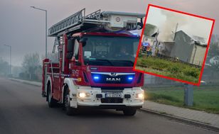 Pożar hali magazynowej w Starogardzie Gdańskim. Trwa akcja gaśnicza