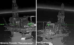 Rosyjskie platformy wiertnicze na Morzu Kaspijskim zaatakowane