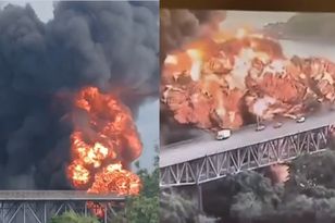 Wybuch na moście w Panamie. Nagrania mrożą krew