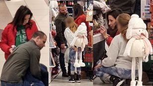 Marcin Hakiel z córką i ukochaną Dominiką buszują w centrum handlowym. Szykują się już do świąt? (ZDJĘCIA)