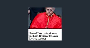 "Rzeczpospolita" pomyliła Tuska z Trumpem. W tekście o papieżu