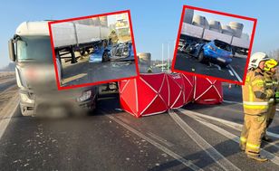 Śmiertelny wypadek na trasie. Osobówka wjechała pod naczepę ciężarówki