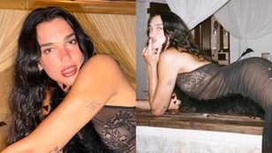 Dua Lipa wygina się w zmysłowej bieliźnie i prześwitującej sukience. Petarda? (FOTO)