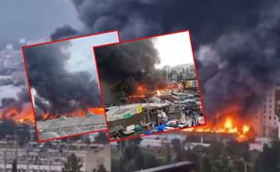 Pożar słynnego bazaru w Tbilisi. Ogień pochłonął wszystko