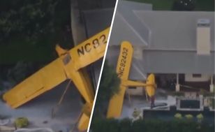 Samolot rozbił się o dach domu w Teksasie – pilot uratowany