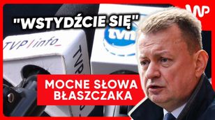 Sceny na konferencji PiS. Błaszczak do TVP: Wstydźcie się