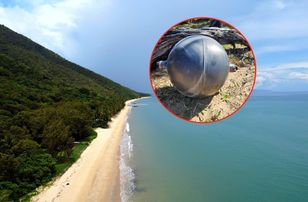 Metalowe kule na plaży w Australii to elementy rakiety