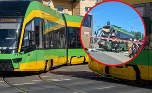 Poważny wypadek w Poznaniu. Zderzenie autobusu i tramwaju