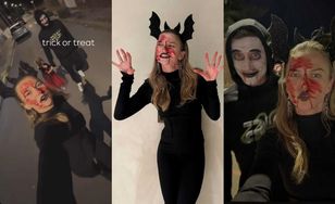 "Upiorni" Anna i Robert Lewandowscy buszują po barcelońskiej okolicy z córkami w poszukiwaniu cukierków (ZDJĘCIA)