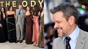 Matt Damon z żoną i czterema córkami na premierze "Odysei" w Londynie