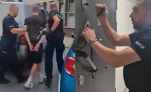 Rozbój Ukraińców w Sulejówku. Policja pokazuje nagranie z zatrzymania