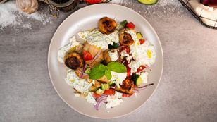 Greek-style meatballs with feta and tzatziki sauce — Athens-inspired recipe