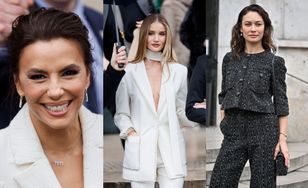 Gwiazdy lansują się na paryskim pokazie: wytworna Eva Longoria, eteryczna Rosie Huntington-Whiteley, stylowa Olga Kurylenko