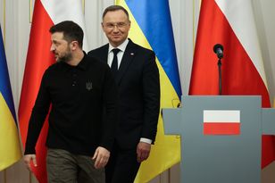 Zamieszanie na konferencji Zełenskiego po pytaniu o Wołyń. "To do mnie?"