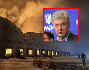 Nocny atak Rosji w fabrykę należącą do Poroszenki