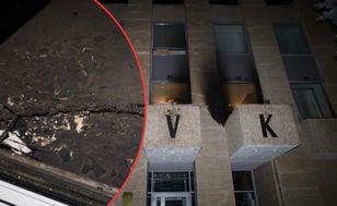 Praga. "Dom Rosyjski" obrzucony koktajlami Mołotowa