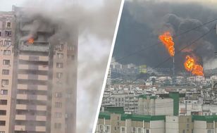 Zmasowany atak na Moskwę. Ogień i dym nad miastem, są nagrania