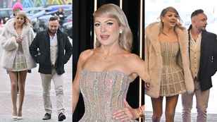 Magdalena Narożna jako "cekinowa pin-up girl" eksponuje nogi na ramówce Polsatu. Przybyła z ukochanym u boku (ZDJĘCIA)