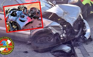 Błąd kierowcy osobówki kosztował motocyklistę życie