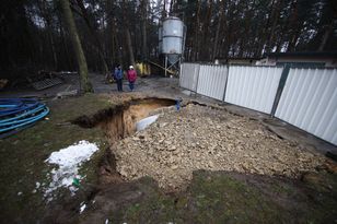 Trzebinia znów się zapadła. Dziura na 25 metrów kwadratowych